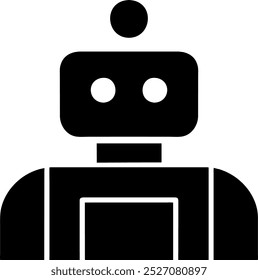 Illustration of Robot Icon in Flat Style. Illustration of Children's Toy