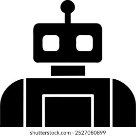 Illustration of Robot Icon in Flat Style. Illustration of Children's Toy