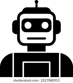 Illustration of Robot Icon in Flat Style. Illustration of Children's Toy