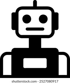 Illustration of Robot Icon in Flat Style. Illustration of Children's Toy