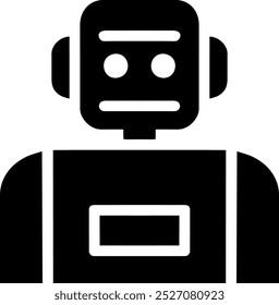 Illustration of Robot Icon in Flat Style. Illustration of Children's Toy