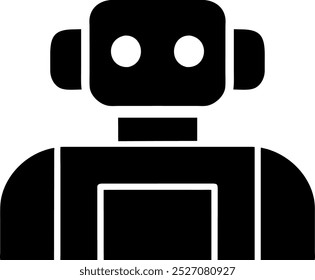 Illustration of Robot Icon in Flat Style. Illustration of Children's Toy