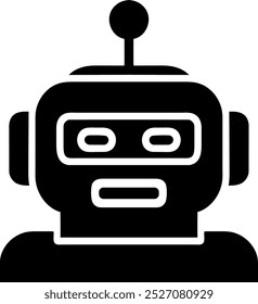 Illustration of Robot Icon in Flat Style. Illustration of Children's Toy