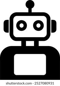 Illustration of Robot Icon in Flat Style. Illustration of Children's Toy