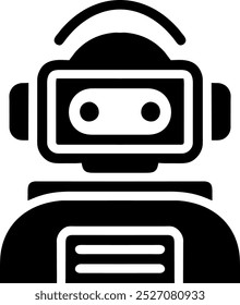 Illustration of Robot Icon in Flat Style. Illustration of Children's Toy