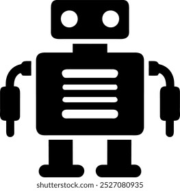 Illustration of Robot Icon in Flat Style. Illustration of Children's Toy