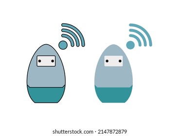 Un robot ilustrador.
Un conjunto de iconos de Tecnología.