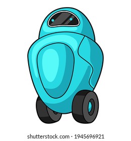 Illustration of robot. Trendy character in cartoon style.