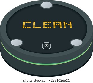 Illustration of a robot vacuum cleaner
