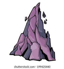 Illustration of rock. Game design element.