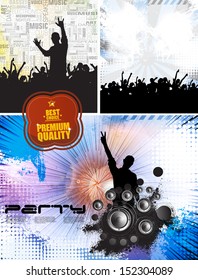 illustration of rock star performing in music concert. Vector