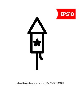 illustration of rocket flat icon