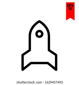 illustration of rocket flat icon