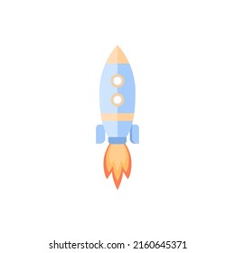 illustration of a rocket going to space