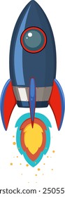 Ilustración de un cohete lanzándose al espacio