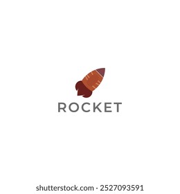 ILLUSTRATION ROCKET PASTEL FLAT COLOR LOGO ICON DESIGN VECTOR 