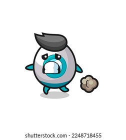 illustration of the rocket running in fear , cute style design for t shirt, sticker, logo element