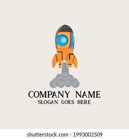 illustration rocket space design vector