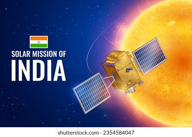 Illustration der Solarmission, die Indien im September starten wird