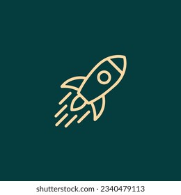illustration of rocket vector icon image