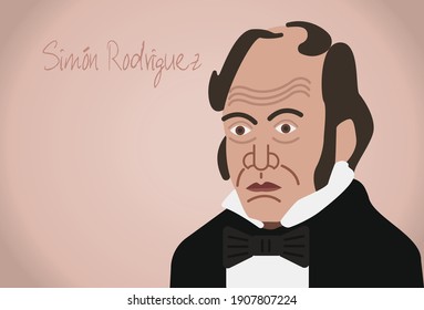 Illustration of Simón Rodriguez, Venezuelan historical character