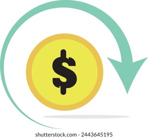 Illustration of ROI icon in a modern style isolated on a white background