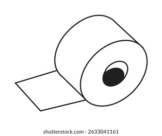 Illustration of a roll of toilet paper with a piece of paper unrolling