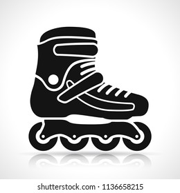Illustration of roller skate on white background