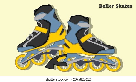 Illustration of Roller skates vector design
