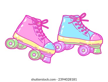 Illustration of rollers. Colorful cute icon. Creative symbol in cartoon style.