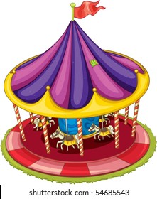 Illustration of a rolling game on white background