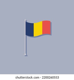 Illustration of Romania flag Template
