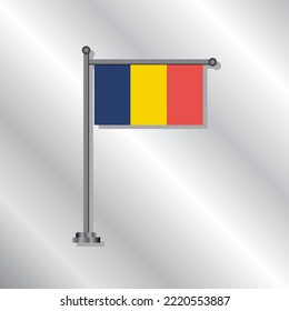 Ilustración de la plantilla de bandera de Rumanía