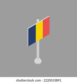 Illustration of Romania flag Template