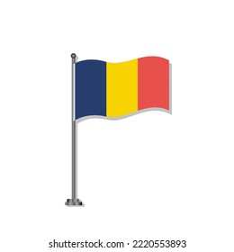 Ilustración de la plantilla de bandera de Rumanía