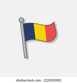 Illustration of Romania flag Template