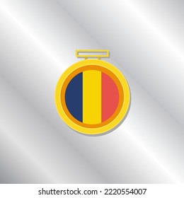 Illustration of Romania flag Template