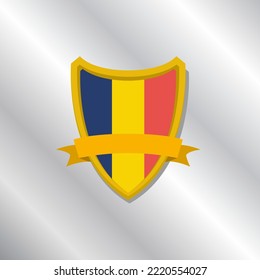 Ilustración de la plantilla de bandera de Rumanía