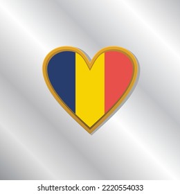 Illustration of Romania flag Template