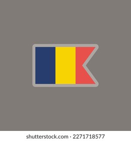 Illustration of Romania flag Template