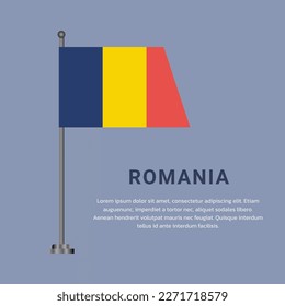 Ilustración de la plantilla de bandera de Rumanía