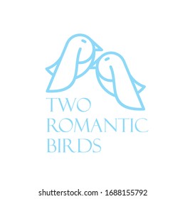 Illustration of romantic Birds with love vector template