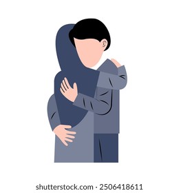 Illustration Of Romantic Muslim Couple