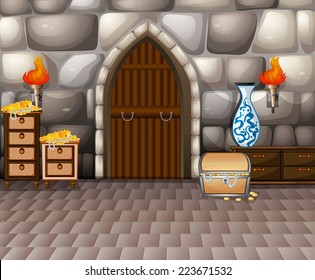 Illustration Of A Room Full Of Treasure