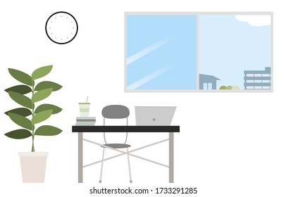 Ilustración de una habitación con ventilación