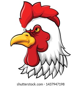 illustration of rooster head mascot