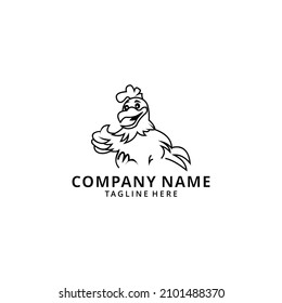 illustration Rooster Logo Template Design Vector, Emblem, Design Concept, Creative Symbol, Icon.