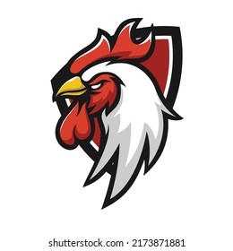 illustration of rooster mascot logo