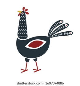 Illustration of rooster. Simple vector illustration with ability to change.