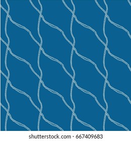 Illustration with rope ornament, textured backdrop. Vector seamless pattern for fabric, wallpaper, wrapping.
